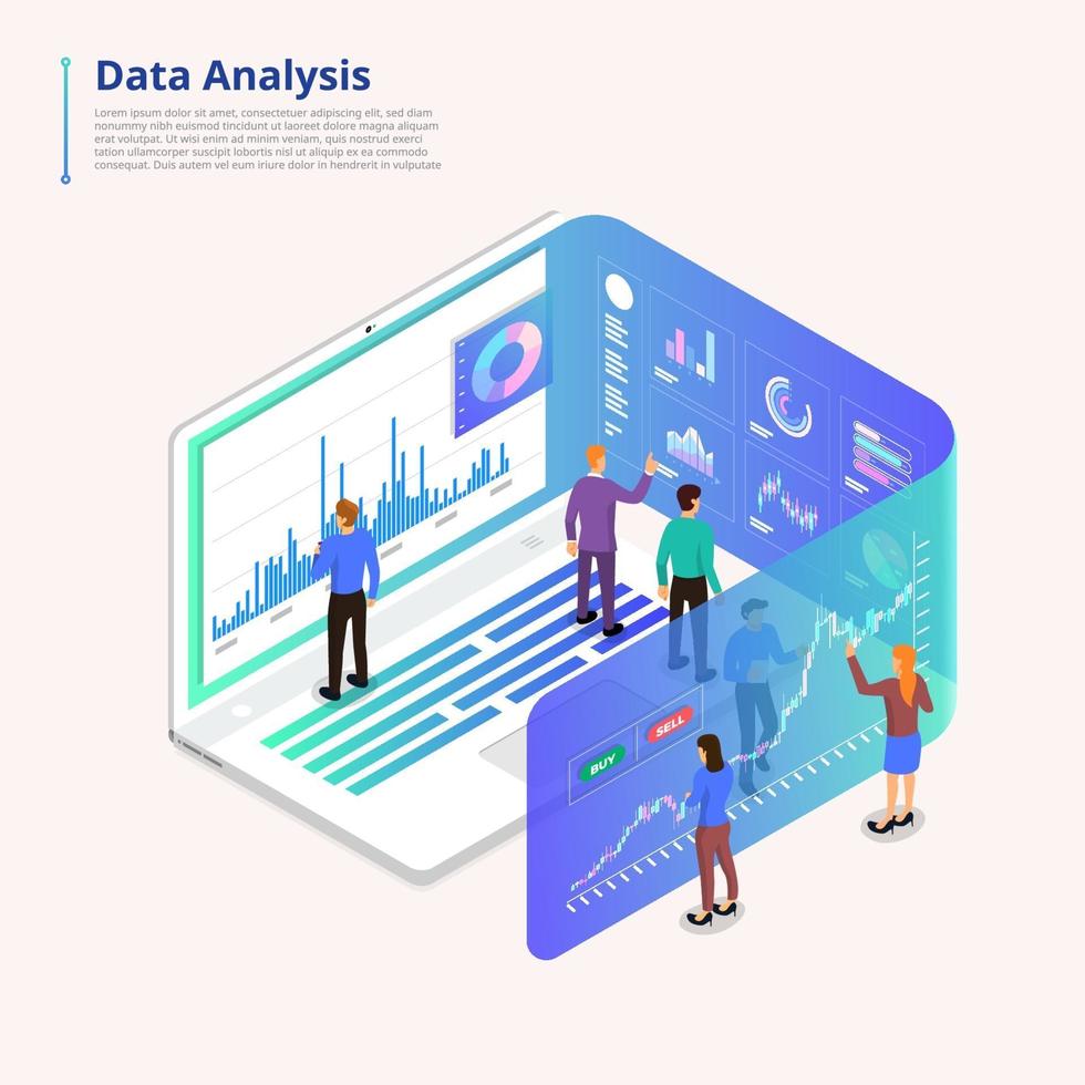 Data analytics tools vector