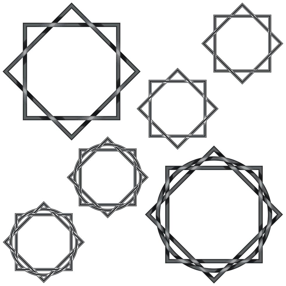 Vector design of intertwined octagonal stars
