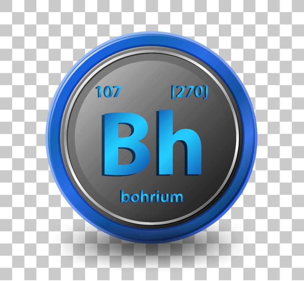 elemento químico bohrium vector