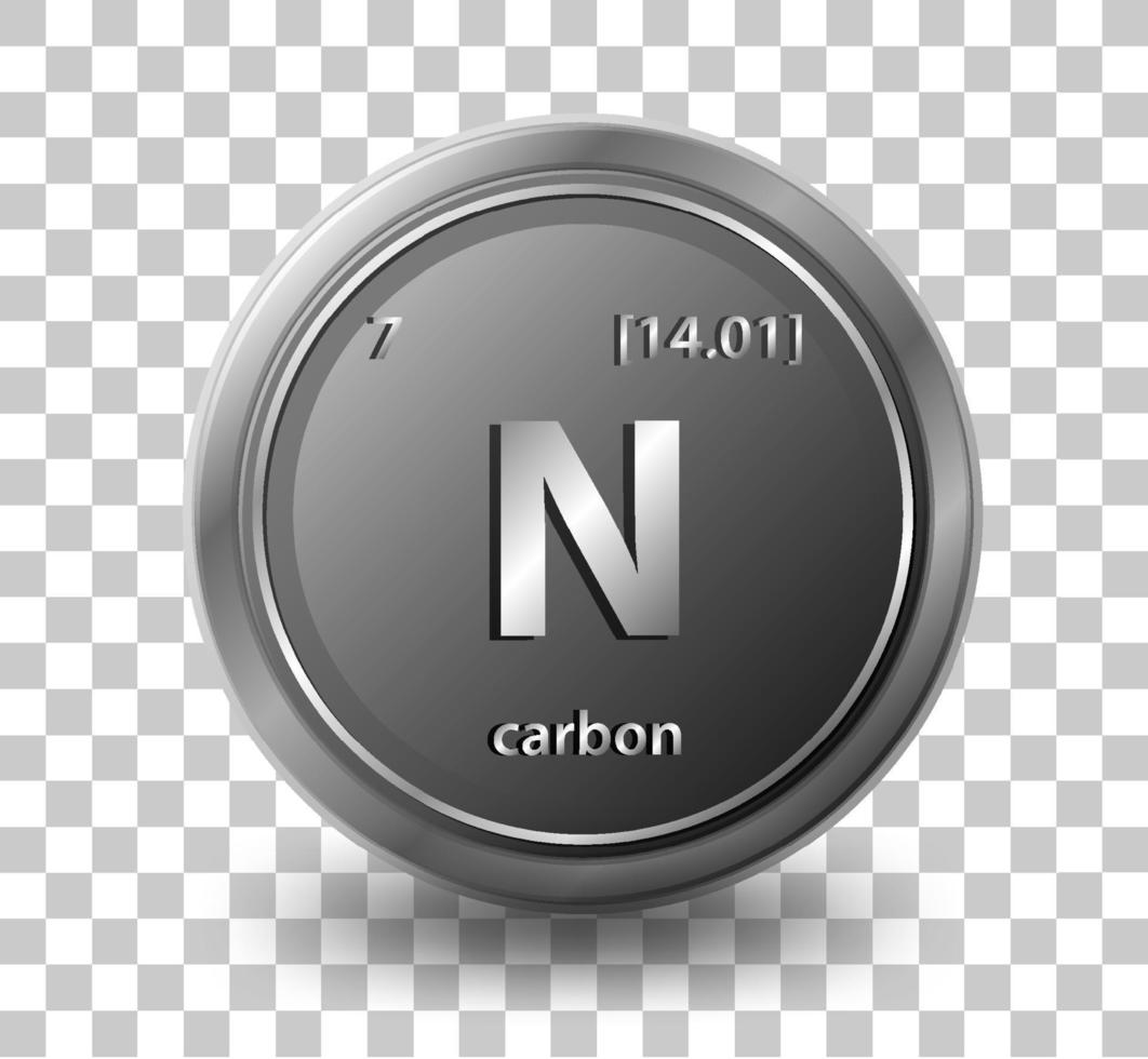 elemento químico de carbono vector