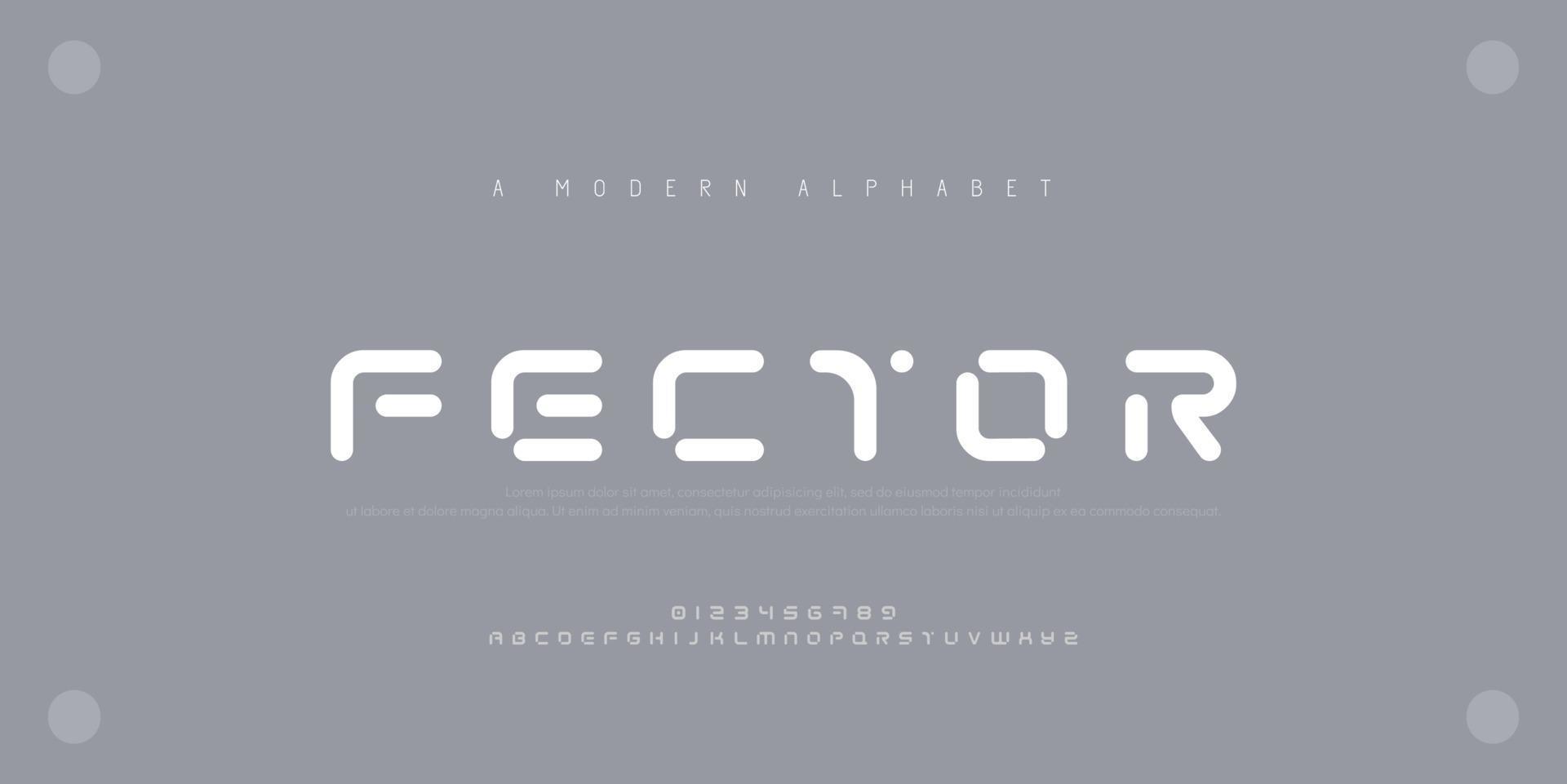 fuentes del alfabeto urbano moderno abstracto vector