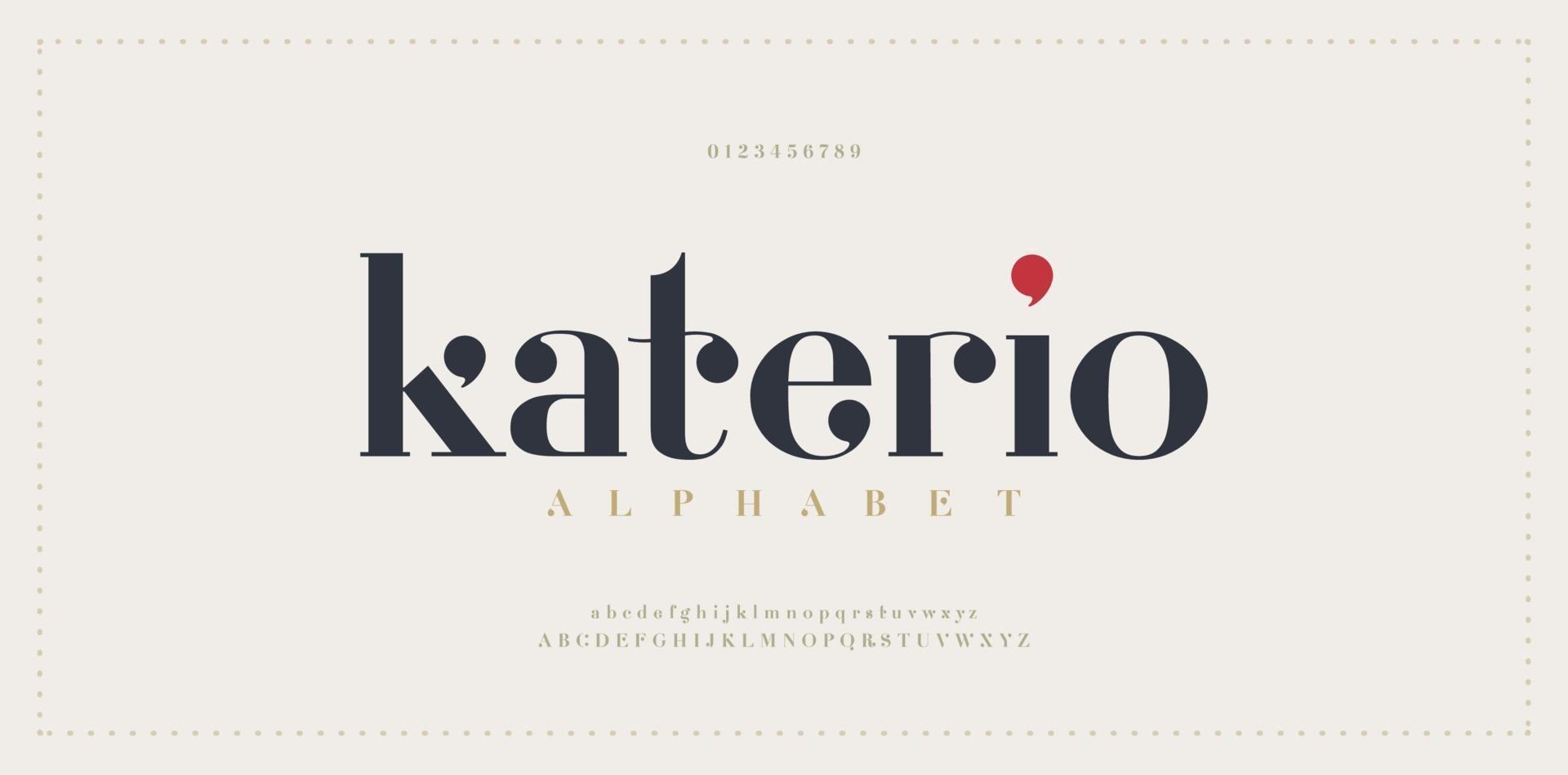 Elegant alphabet letters font vector