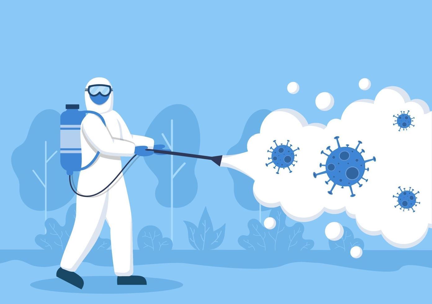 Vector Illustration Healthcare Medical People Protecting And Fighting Against The Corona Virus