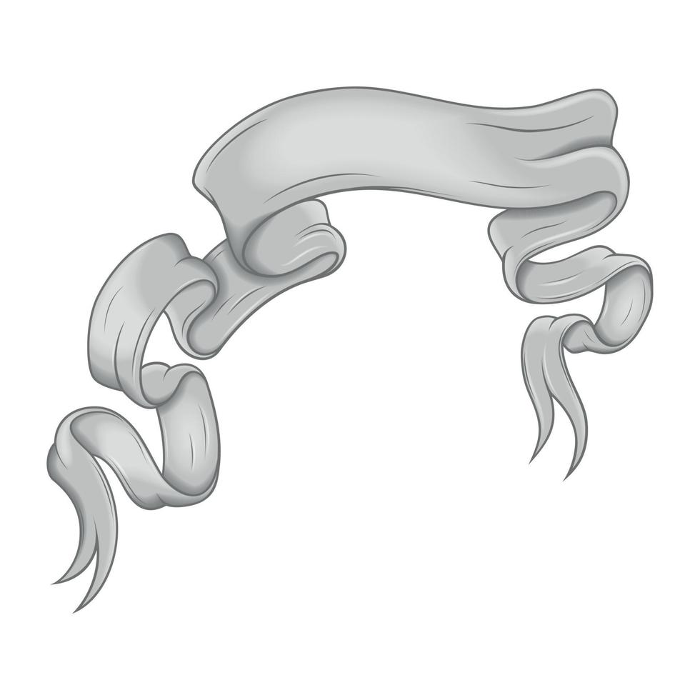 vector design of gray ribbon