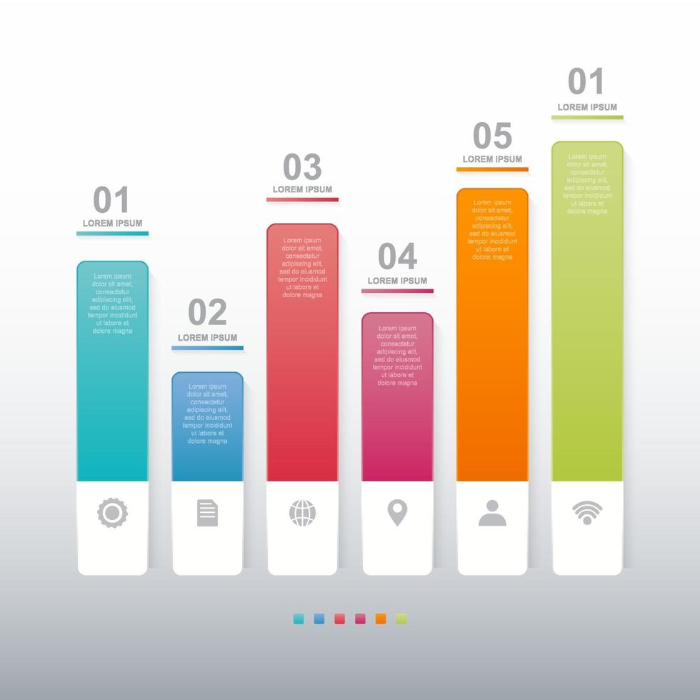 Bar Chart Graph Diagram Statistical Business Infographic Element Template vector