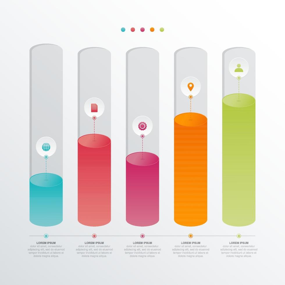 gráfico de barras diagrama de gráfico plantilla de elemento de infografía empresarial estadístico vector