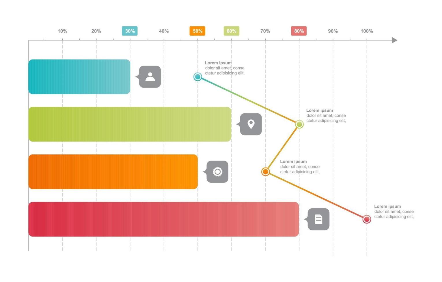 Bar Chart Graph Diagram Statistical Business Infographic Element Template vector