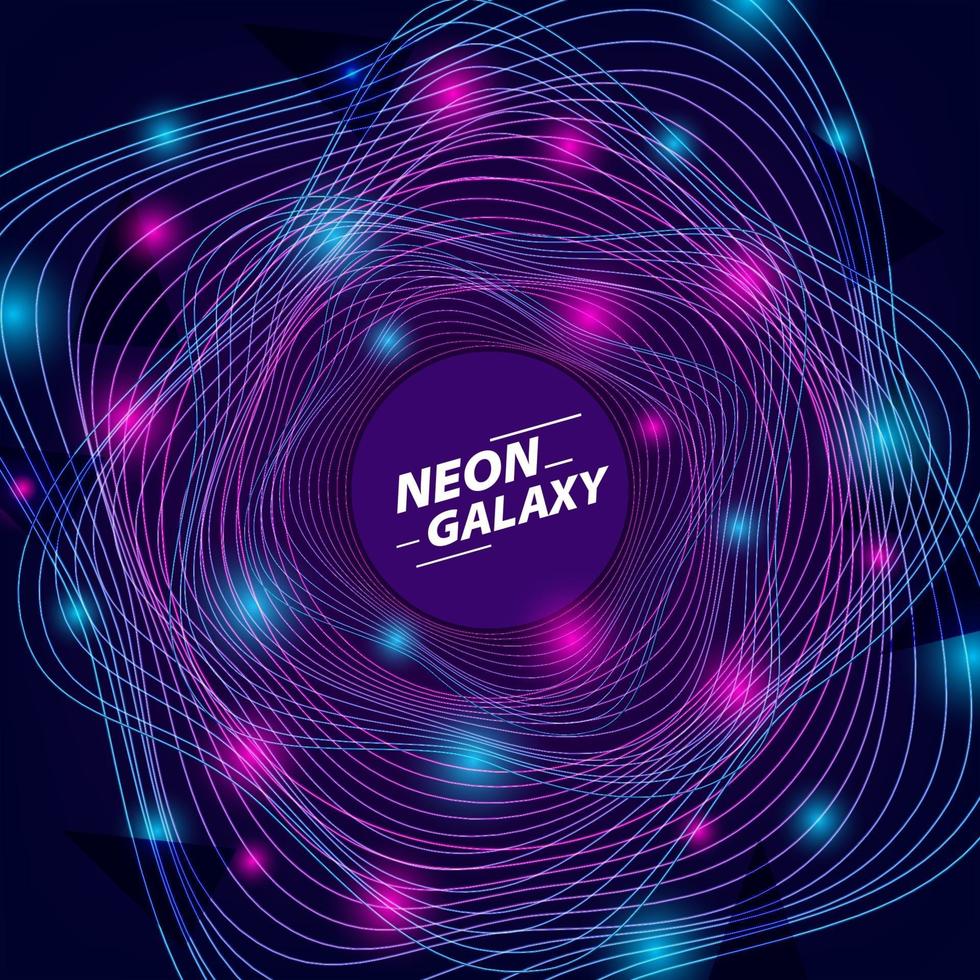 abstract neon color galaxy background template vector