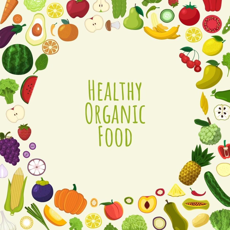 Healthy organic food vector