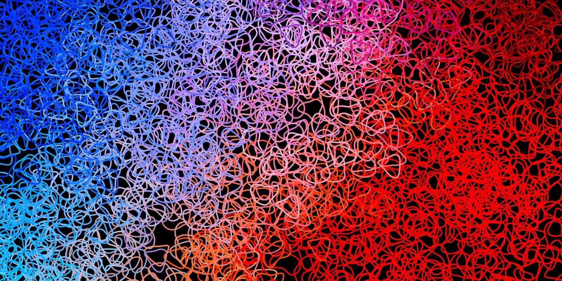 Dark blue, red vector background with random forms.