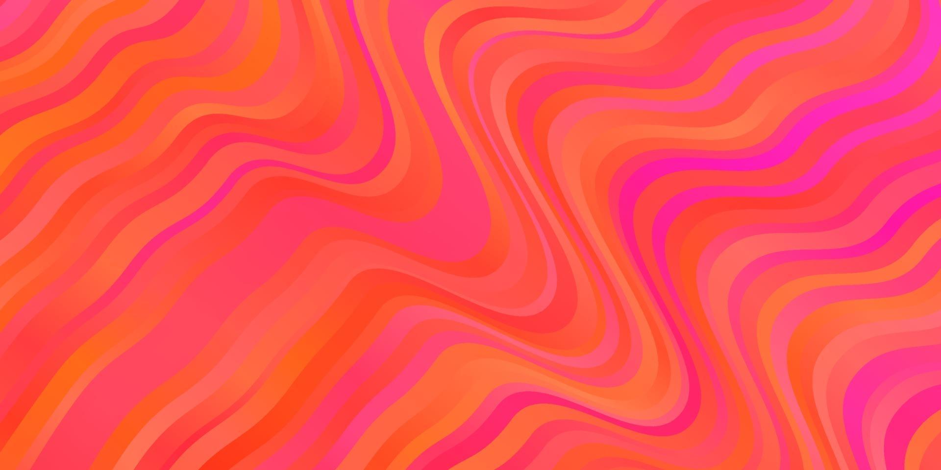 Fondo de vector rosa claro, amarillo con curvas.