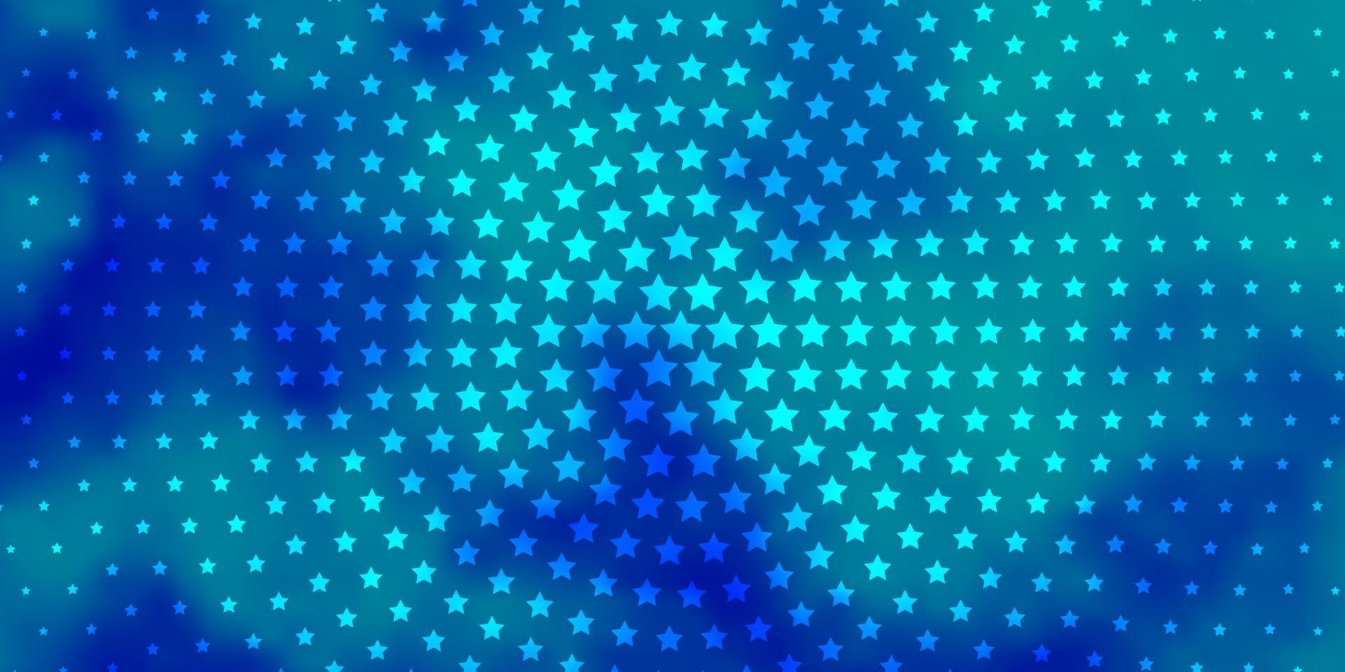 Fondo de vector azul claro con estrellas de colores.