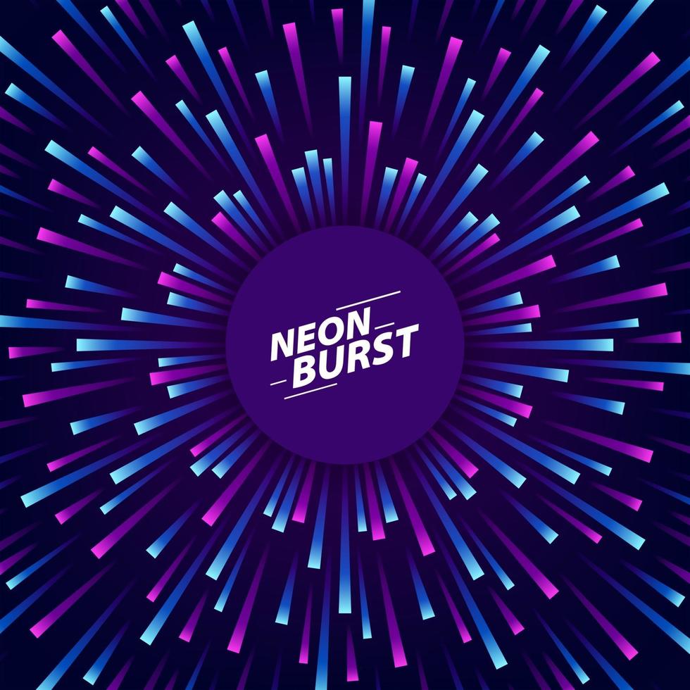 Circle round magenta and cyan burst data, abstract background vector