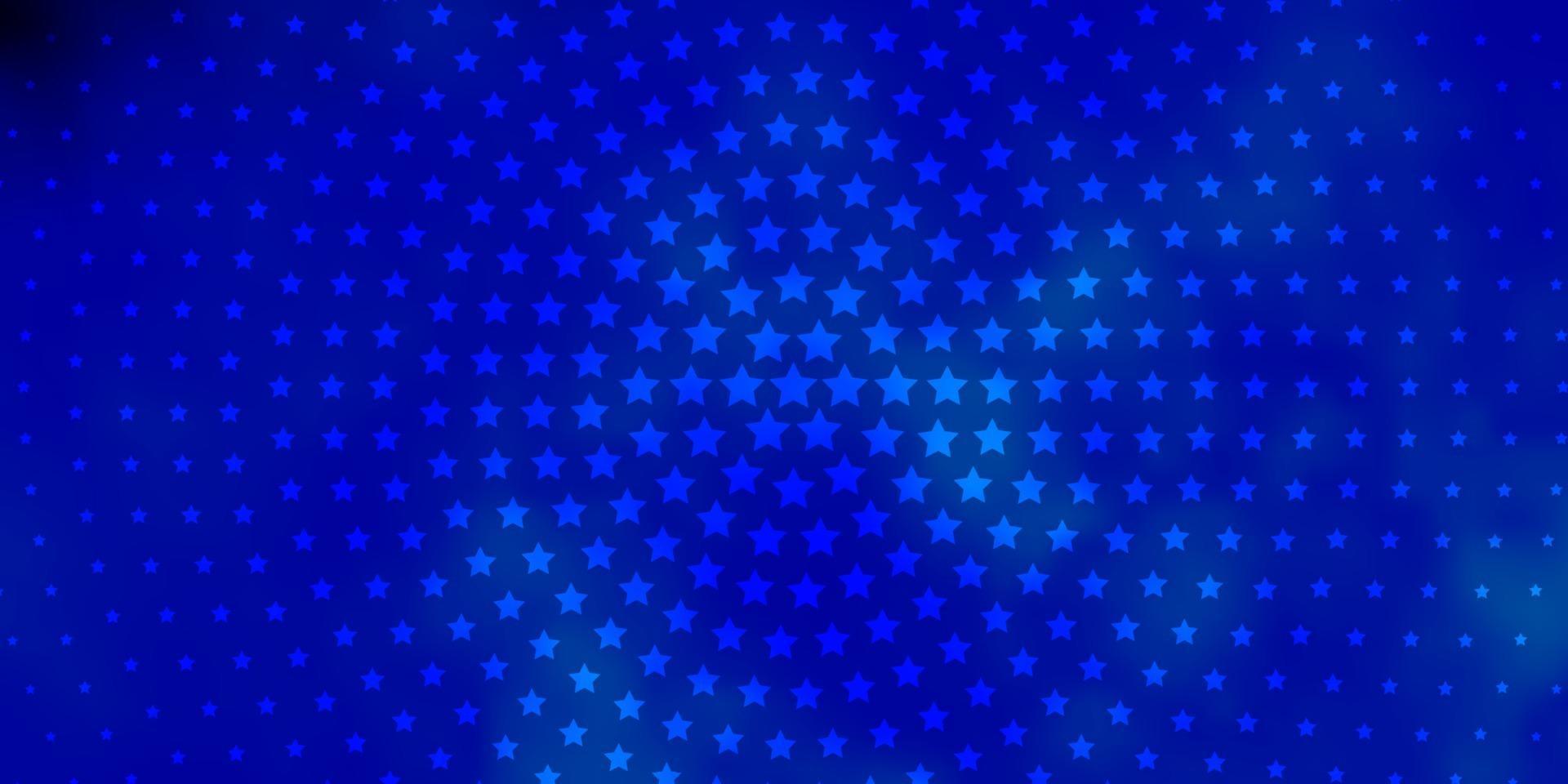 Fondo de vector azul claro con estrellas de colores.