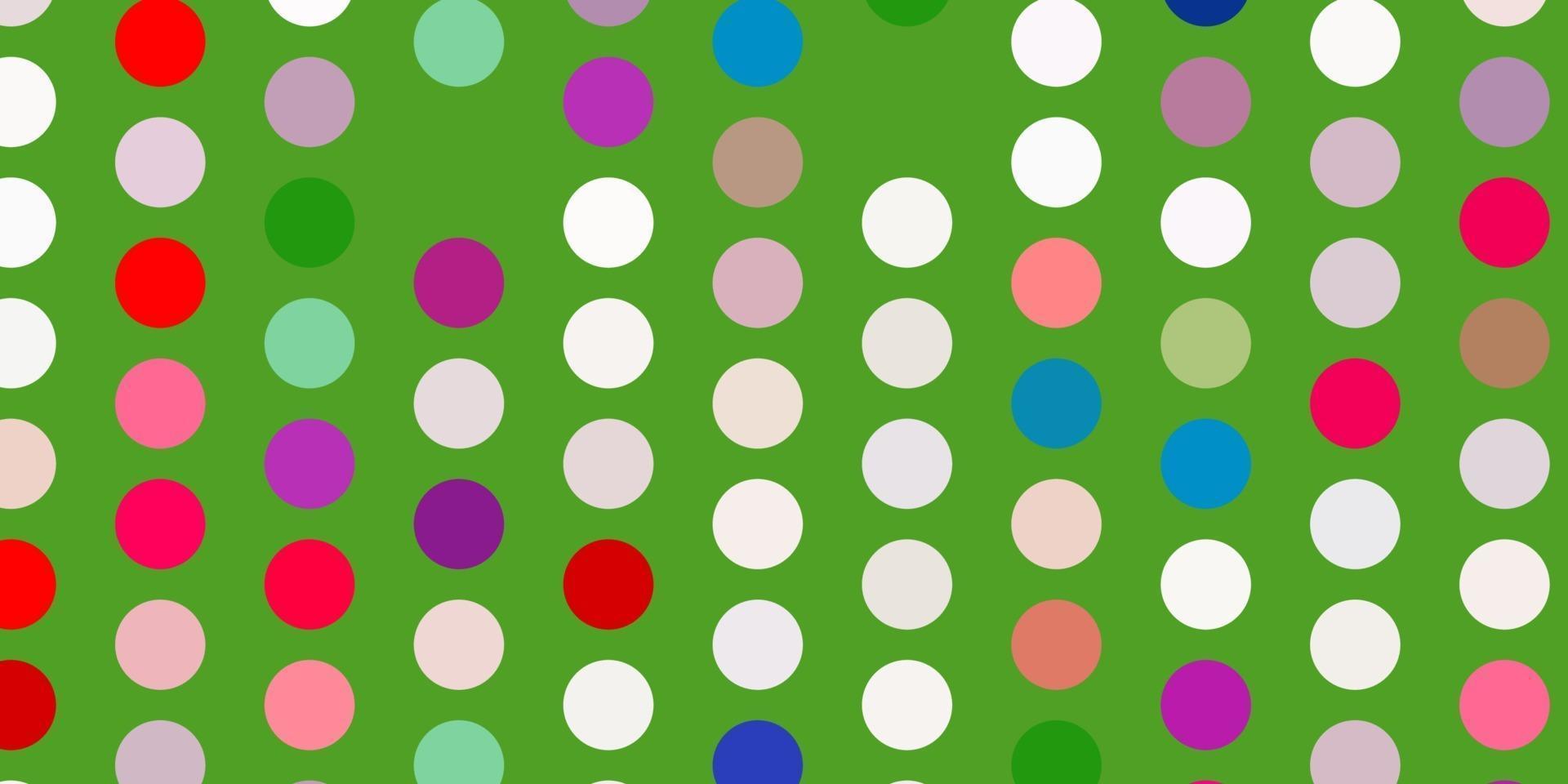 Light green, red vector texture with disks.