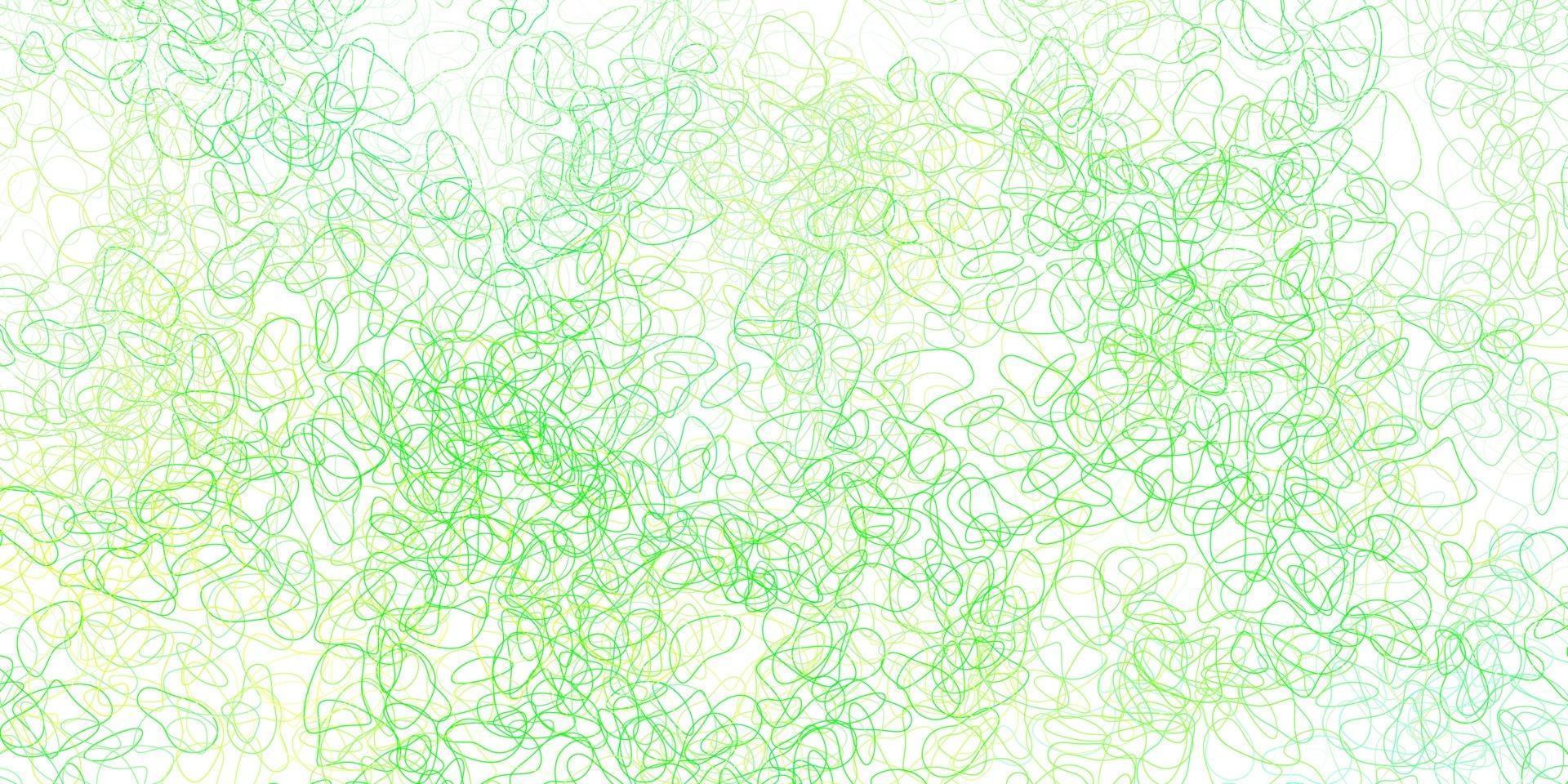 plantilla de vector verde claro, amarillo con formas abstractas.