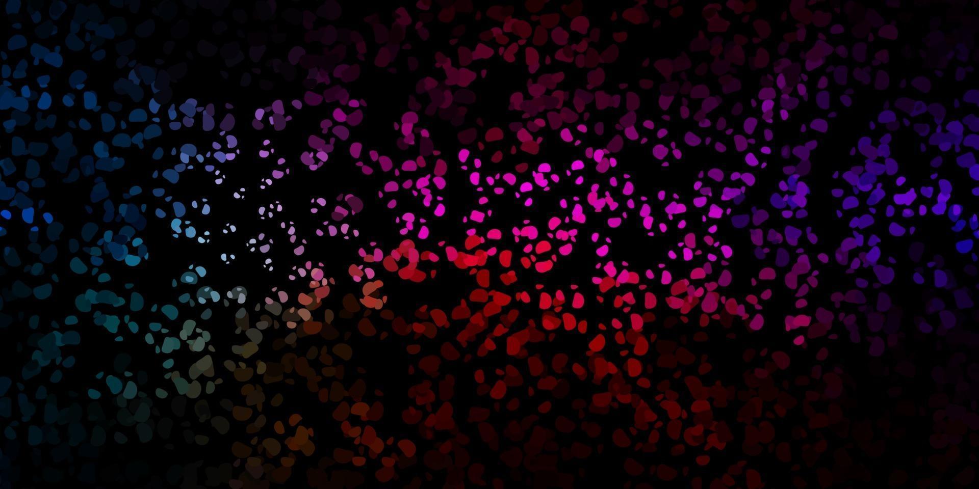 Dark multicolor vector backdrop with chaotic shapes.