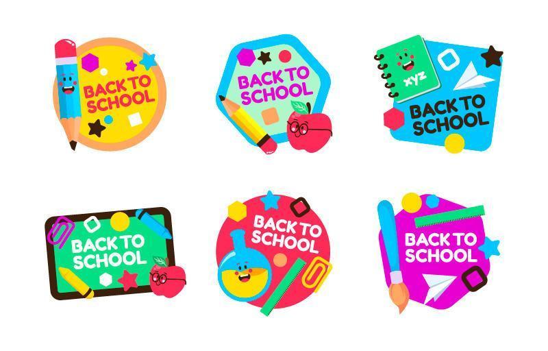 Cute Back to School Label Badge vector