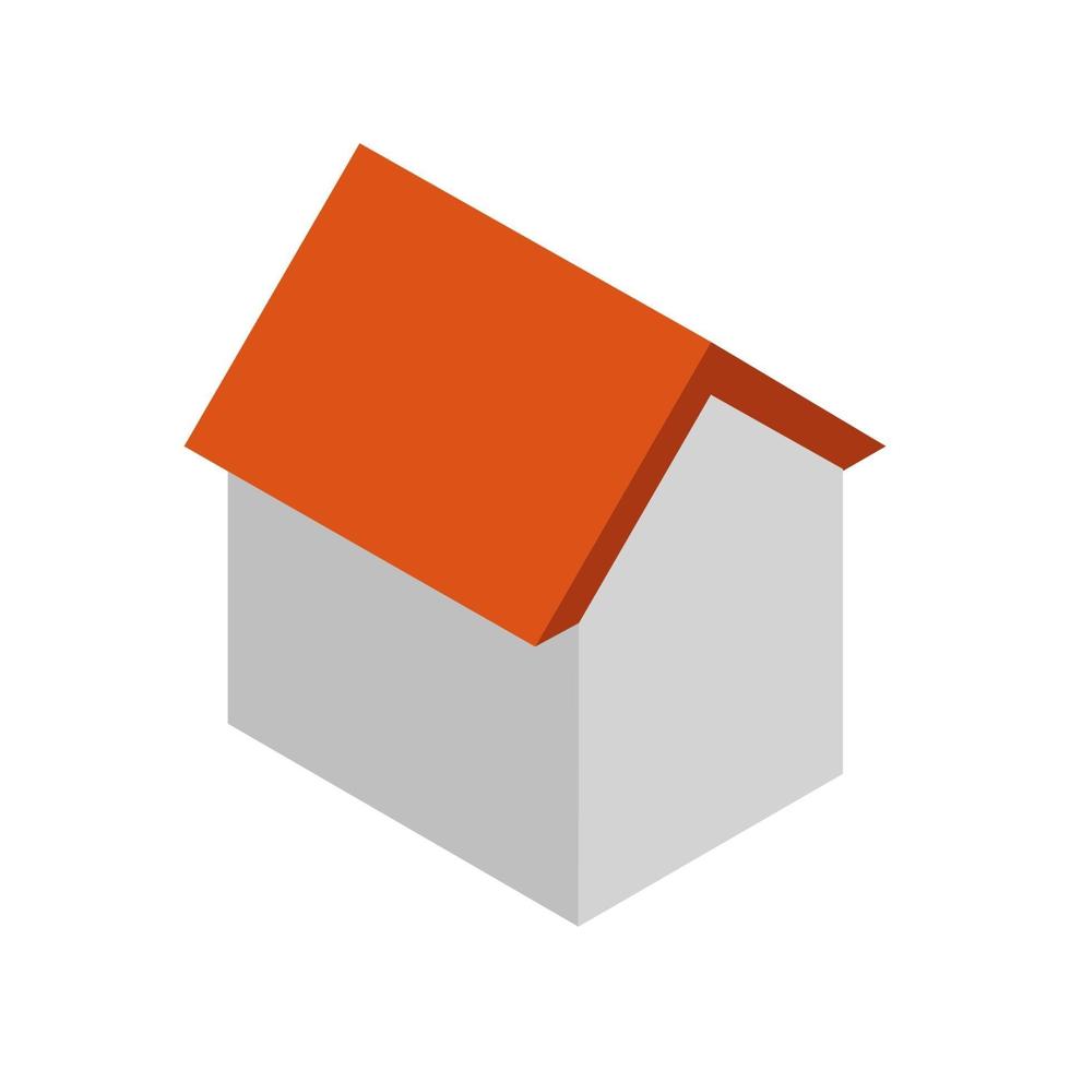 Isometric House On White Background vector