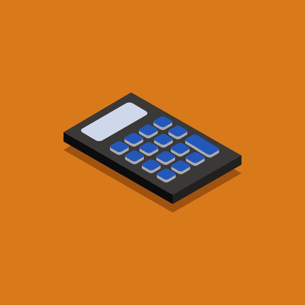 Isometric Calculator On White Background vector