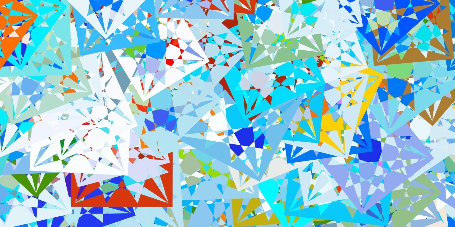 Light Multicolor vector background with polygonal forms.