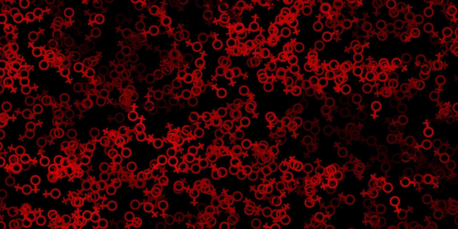 Dark Orange vector texture with religion symbols.