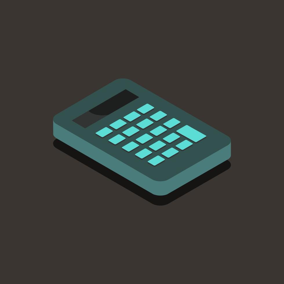 Isometric Calculator On White Background vector