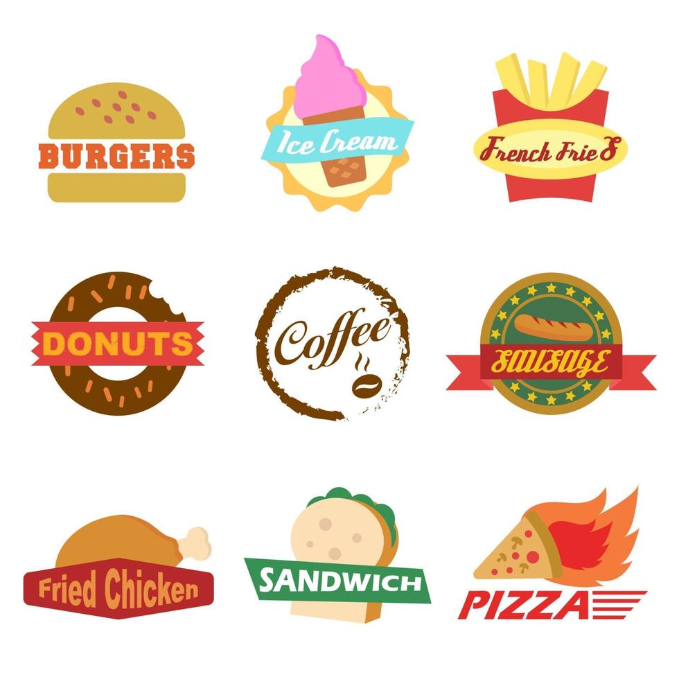 fast food logo 2179870 Vector Art at Vecteezy