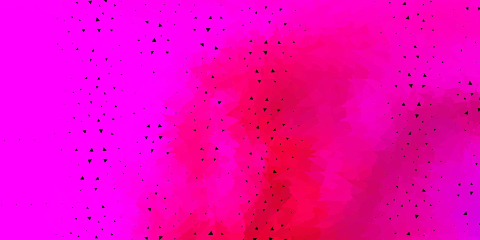 Dark pink vector polygonal pattern.