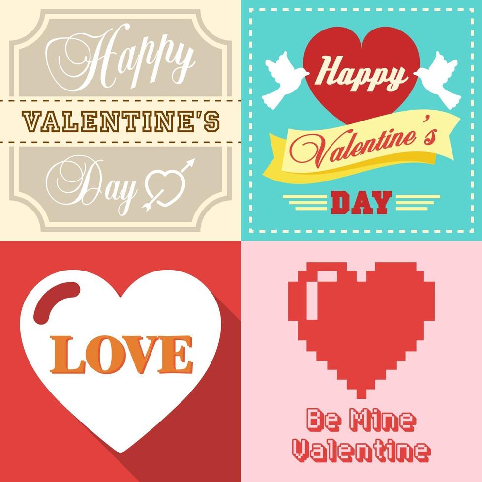 valentines day typographic vector