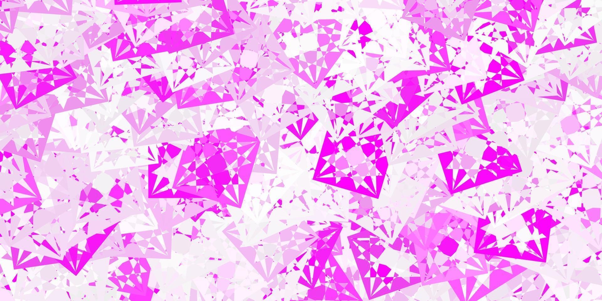 patrón de vector rosa claro con formas poligonales.