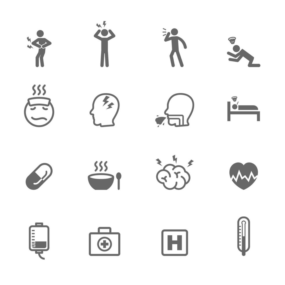 sick icons vector