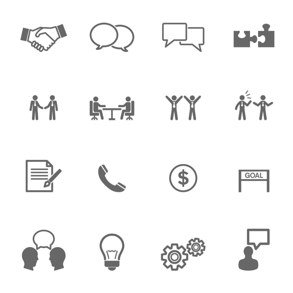 negotiation icons vector