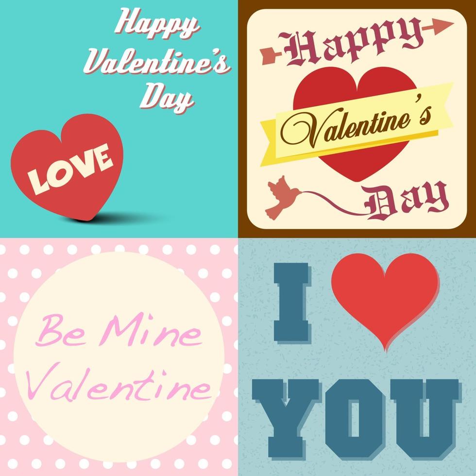 valentines day typographic vector