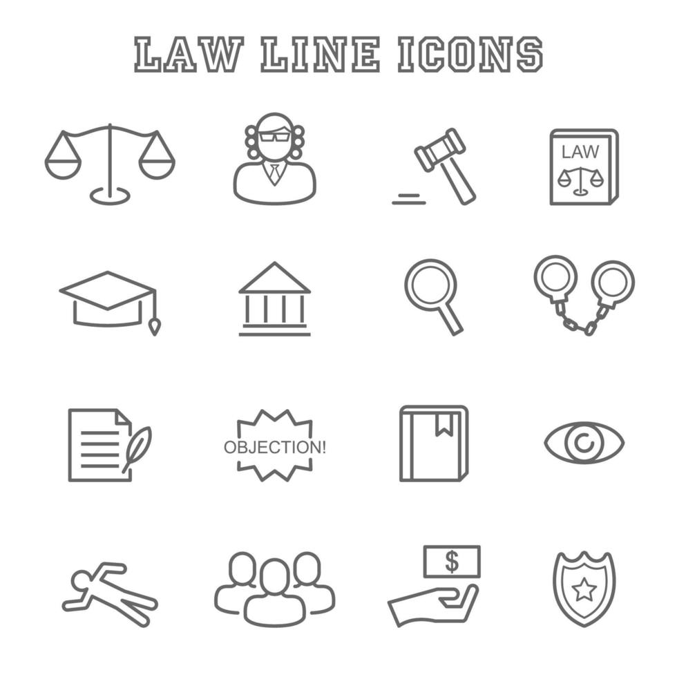 law line icons vector