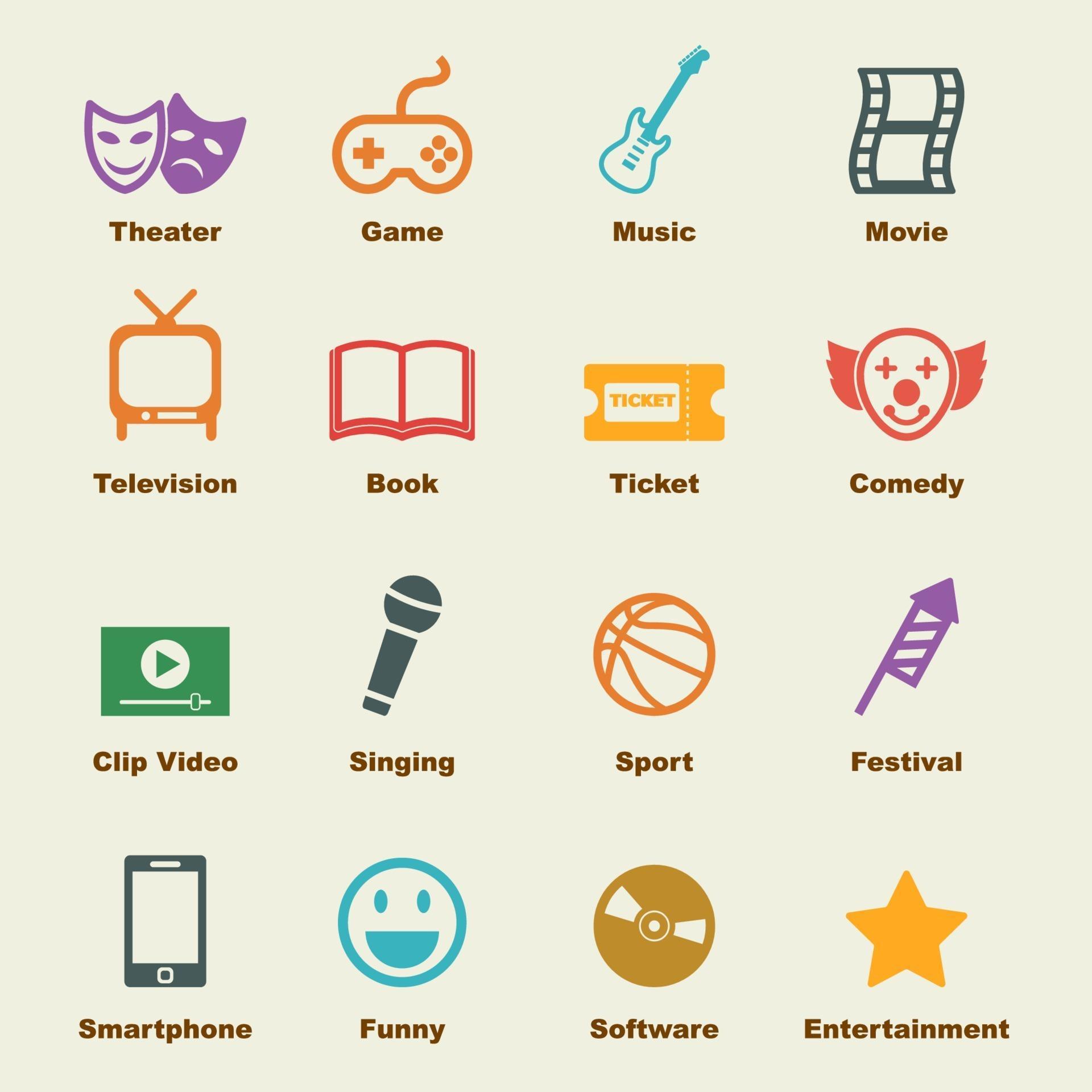 entertainment vector elements 2180219 Vector Art at Vecteezy