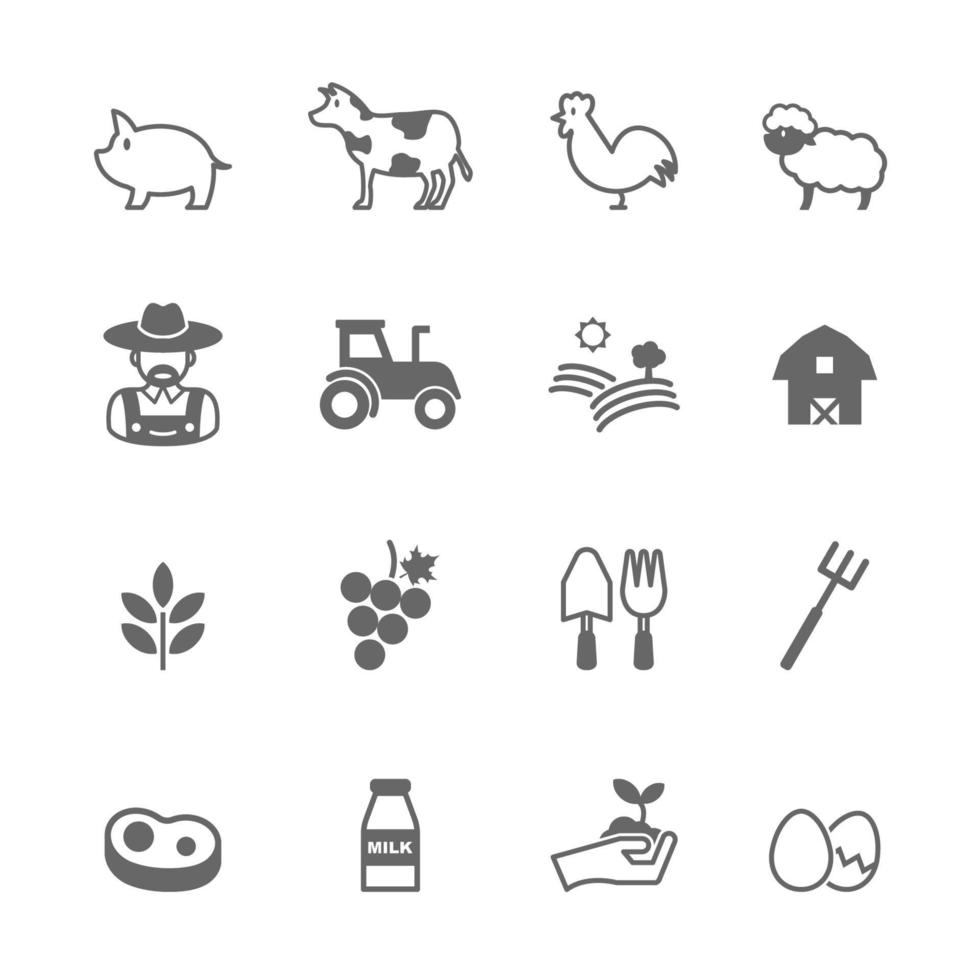 farming vector icons