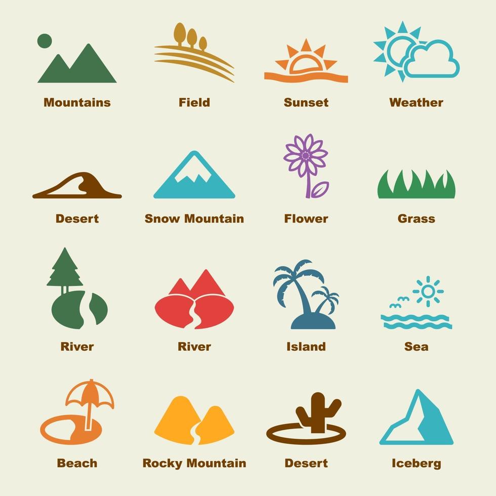 elementos de vector de paisaje