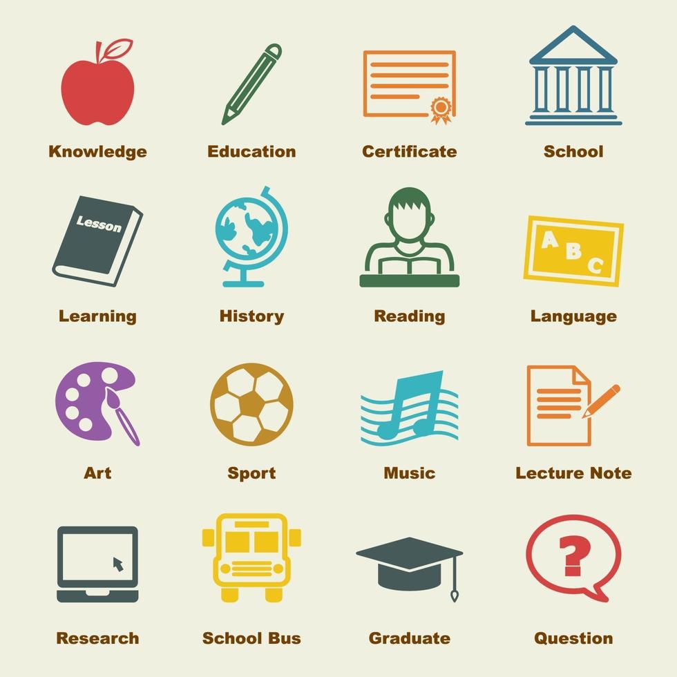 education vector elements