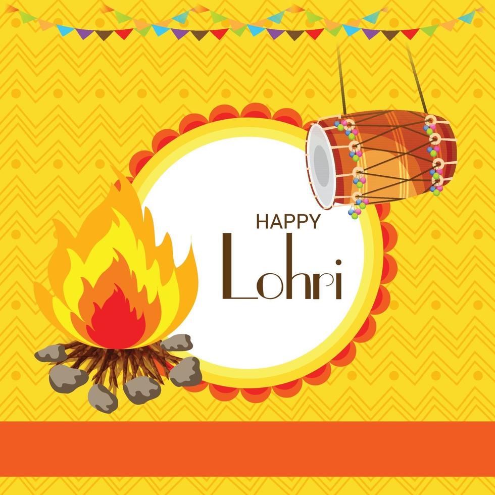 Vector illustration of a Background for Happy Lohri holiday Template for  Punjabi Festival. 2180468 Vector Art at Vecteezy