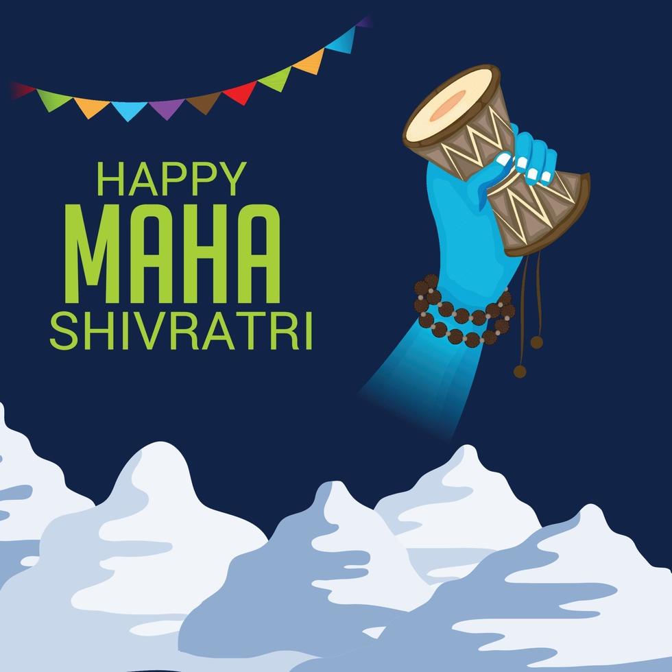 ilustración vectorial de un fondo para feliz maha shivratri. vector