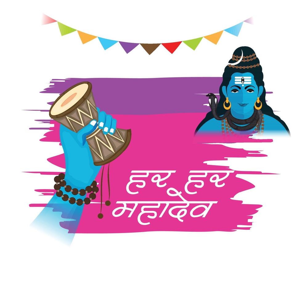 vector illustration of a Background for Happy Maha Shivratri.