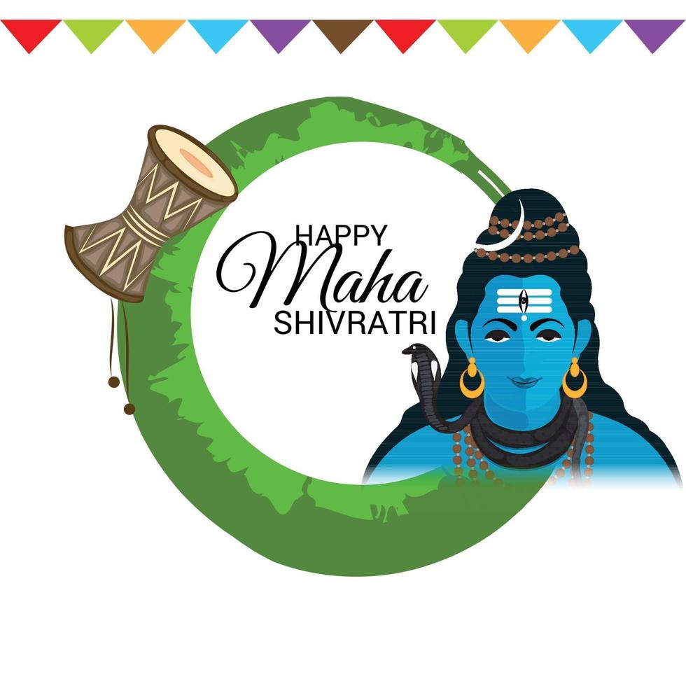 ilustración vectorial de un fondo para feliz maha shivratri. vector