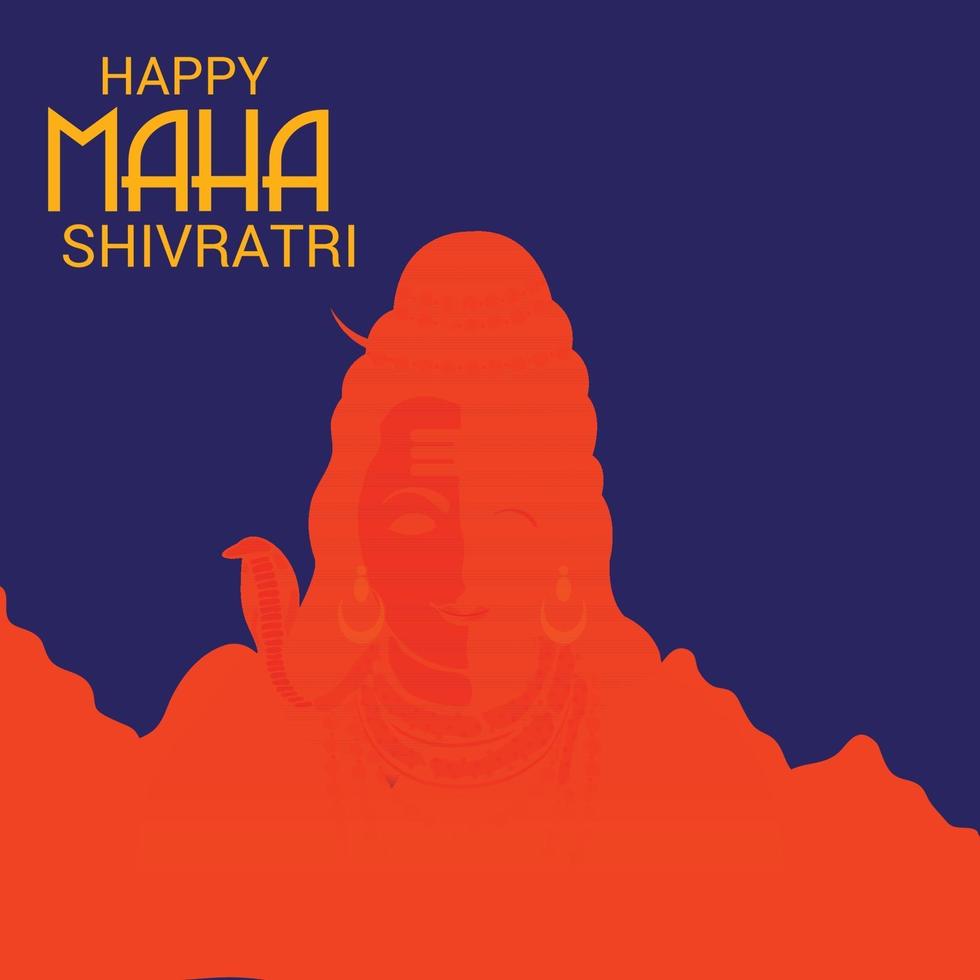 ilustración vectorial de un fondo para feliz maha shivratri. vector