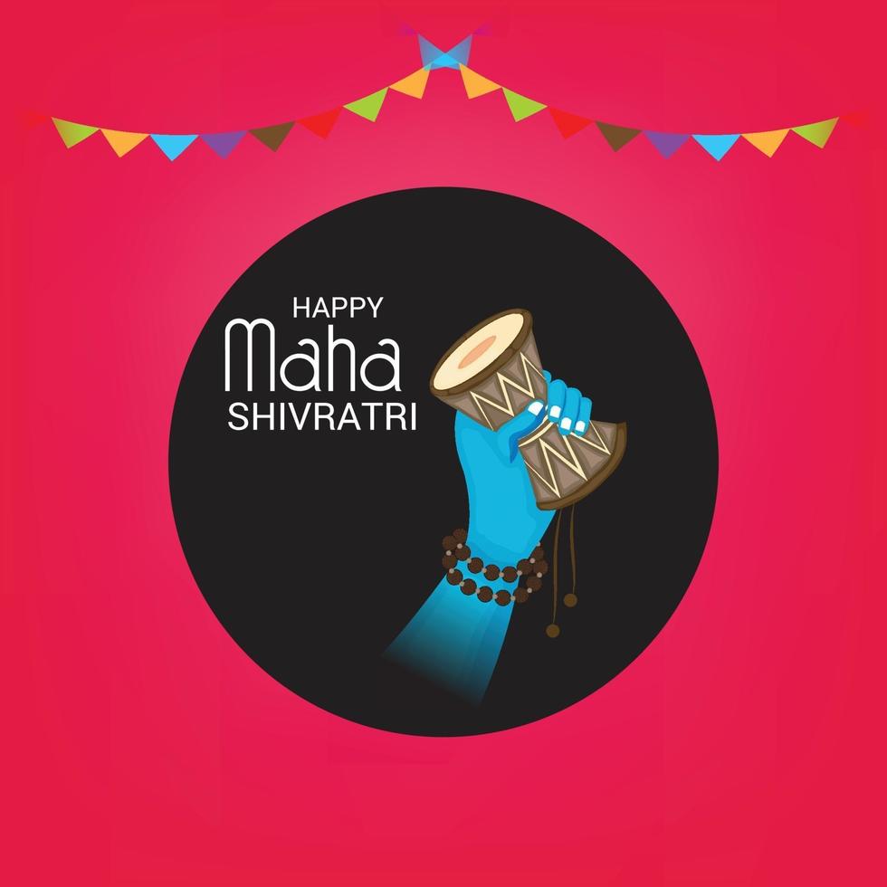 ilustración vectorial de un fondo para feliz maha shivratri. vector