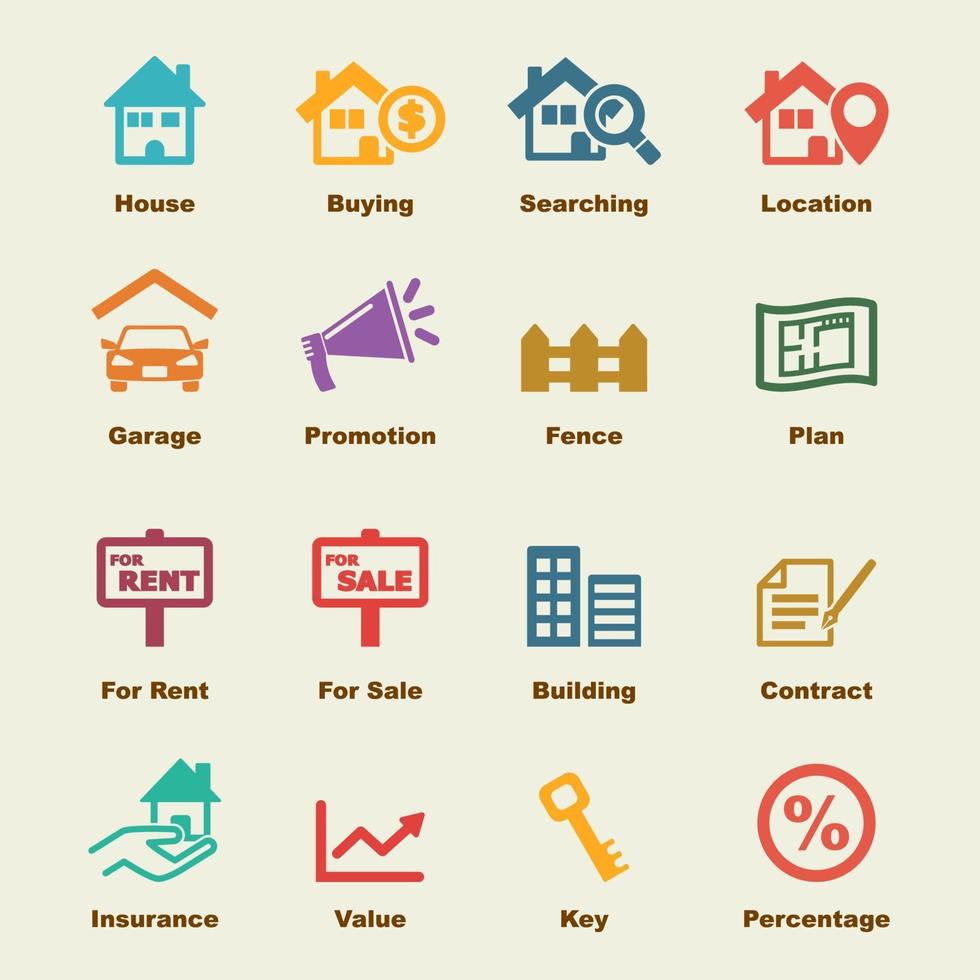 real estate elements vector