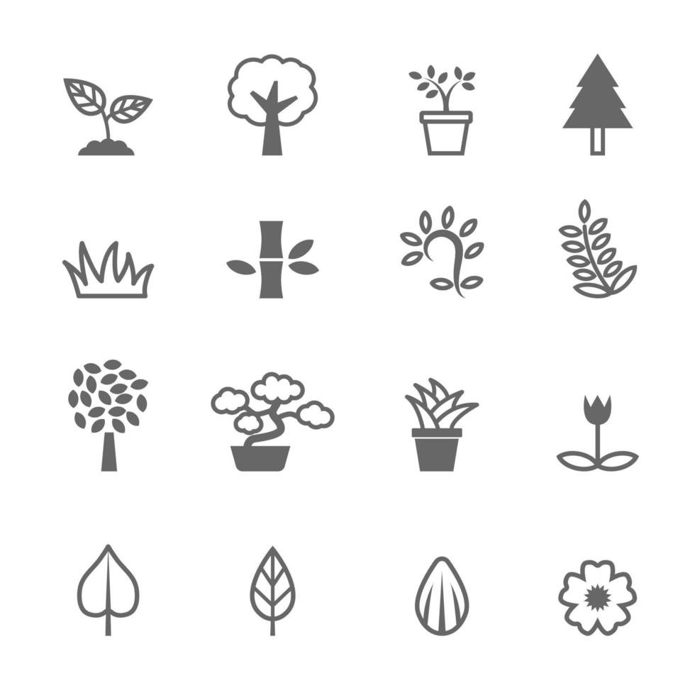 iconos de vector de planta