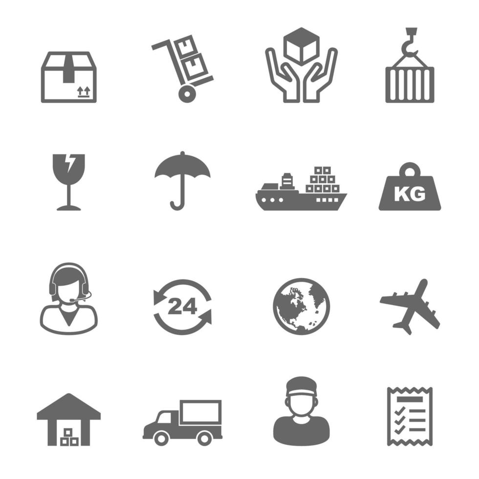 iconos de vector de envío