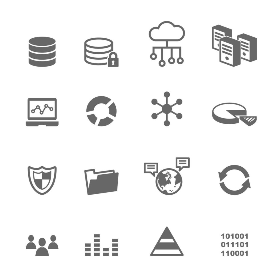 iconos de vector de datos