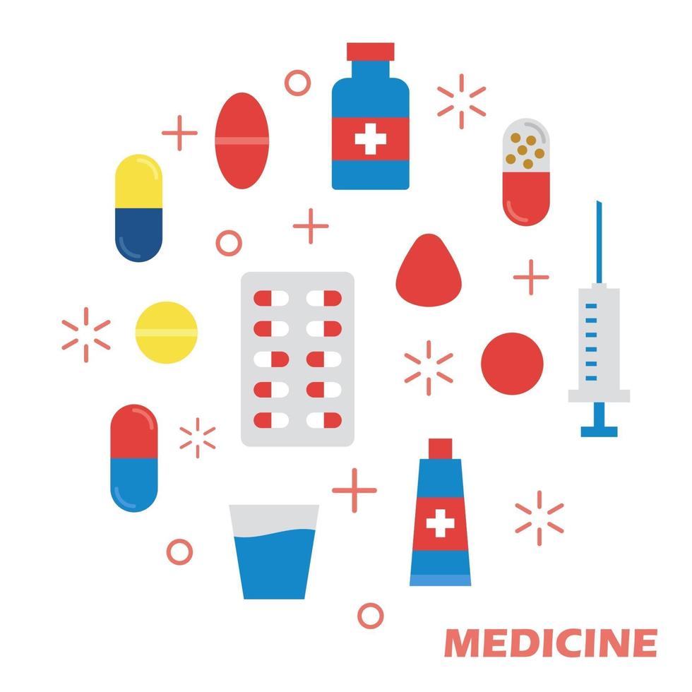 medicine flat design vector